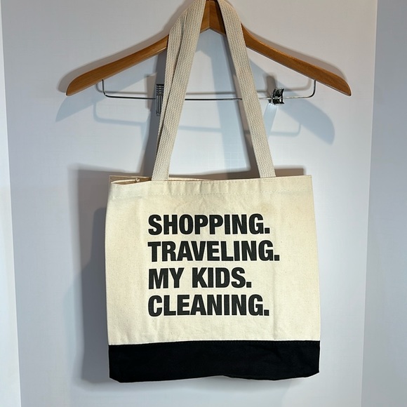 Canvas tote #4 ThingsTote: SHOPPING. TRAVELING. KIDS. CLEANING. Like new. - Picture 1 of 3